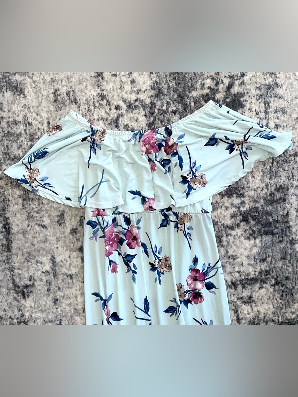 Hello Miz off the shoulder maternity maxi dress size medium - Picture 4 of 5